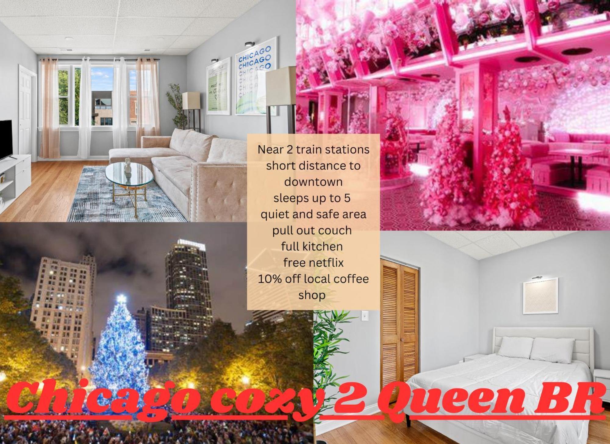 Two Queen Bd-Boat Rental Opt, Sox Stadium, Chinatown Chicago Bagian luar foto